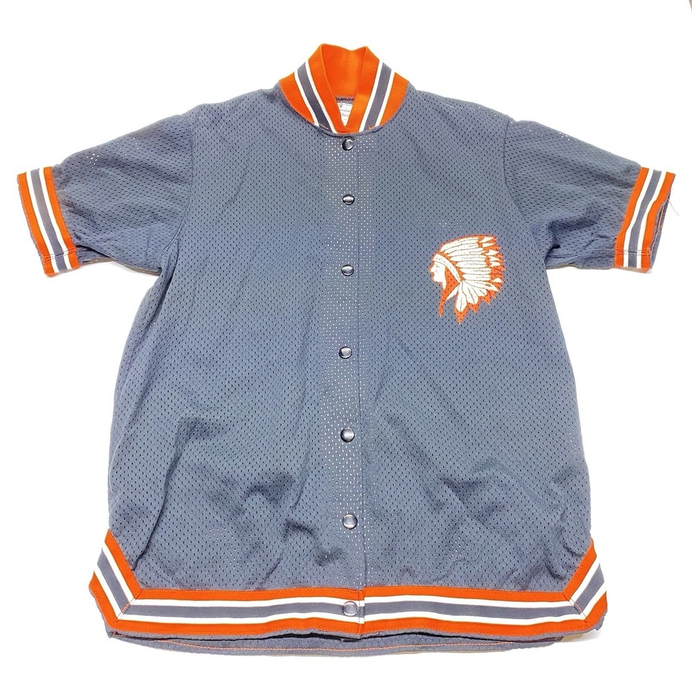 1970s Poynette WI Indians Mesh Jersey Sz 38 Badger Sporting Goods Chief logo